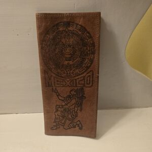 Vintage Mexican Leather Handcrafted Cash Wallet
